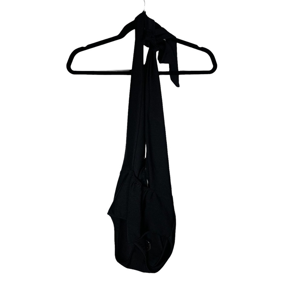 Iheartraves Deep V Halter Tie Neck Bodysuit Size 2X